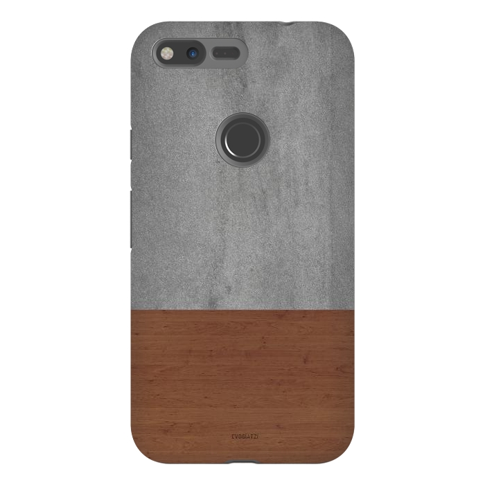 Pixel XL StrongFit Concrete-Touch of a Wood by ''CVogiatzi.