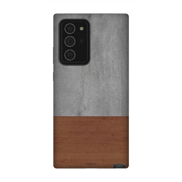 Galaxy Note 20 Ultra StrongFit Concrete-Touch of a Wood by ''CVogiatzi.