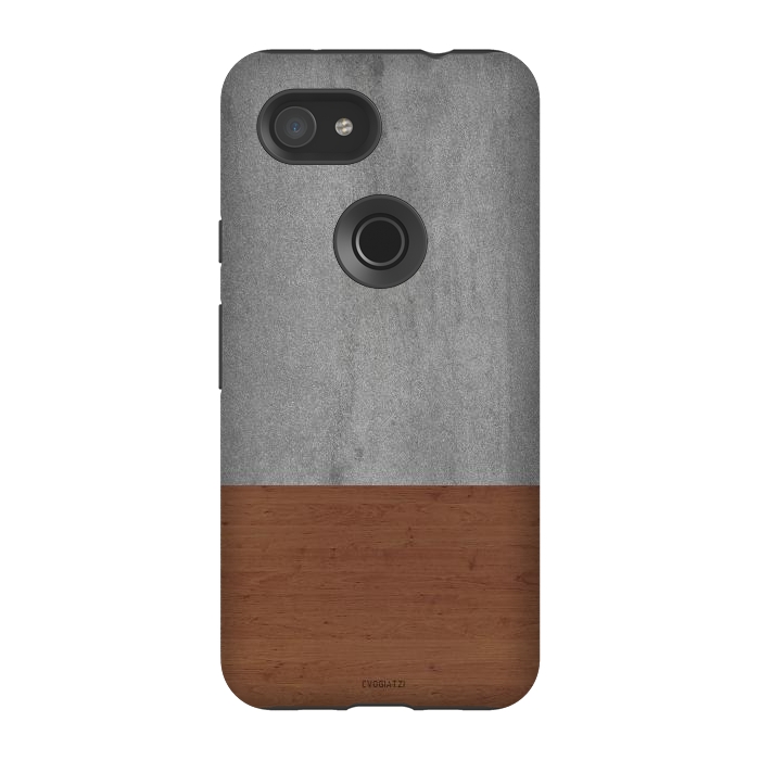 Pixel 3A StrongFit Concrete-Touch of a Wood by ''CVogiatzi.