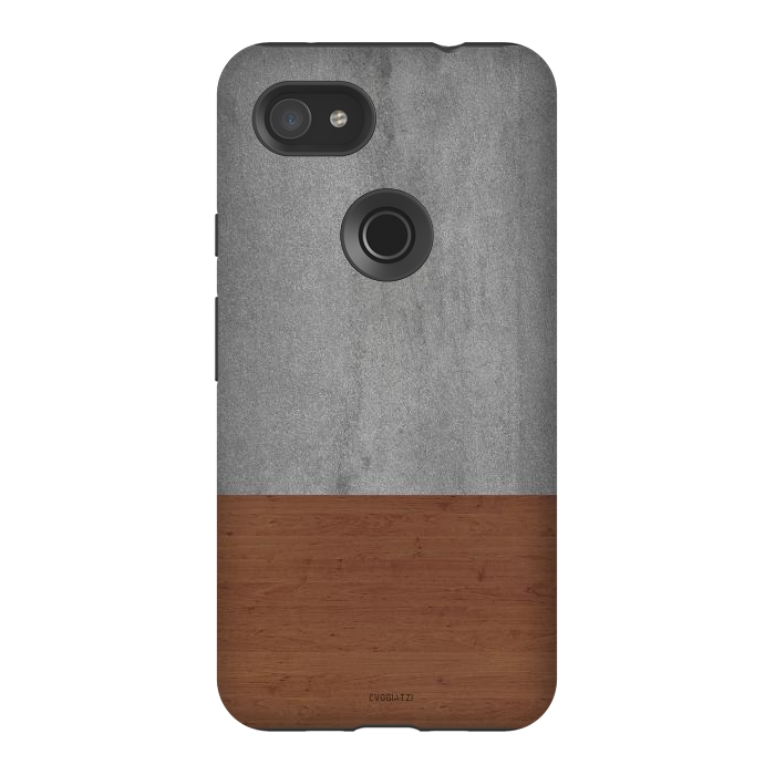 Pixel 3AXL StrongFit Concrete-Touch of a Wood by ''CVogiatzi.