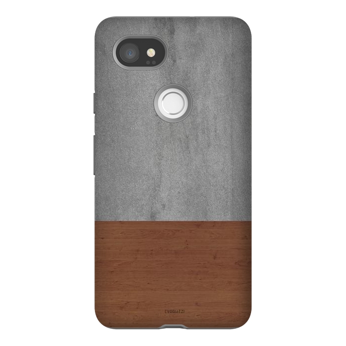 Pixel 2XL StrongFit Concrete-Touch of a Wood by ''CVogiatzi.