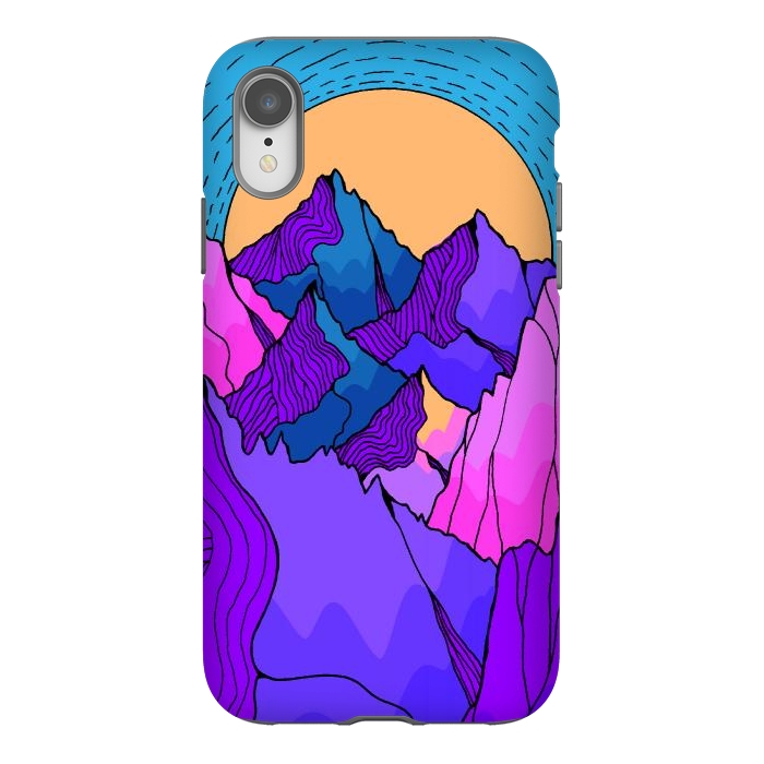 iPhone Xr StrongFit A vibrant mountain morning by Steve Wade (Swade)