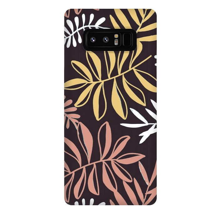 Galaxy Note 8 StrongFit Neutral modern tropical leaves by Oana 