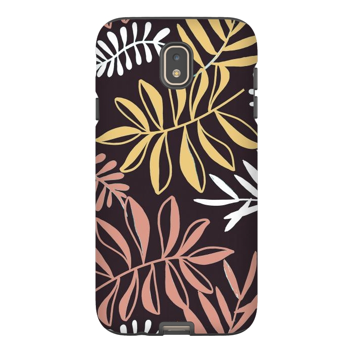 Galaxy J7 StrongFit Neutral modern tropical leaves by Oana 