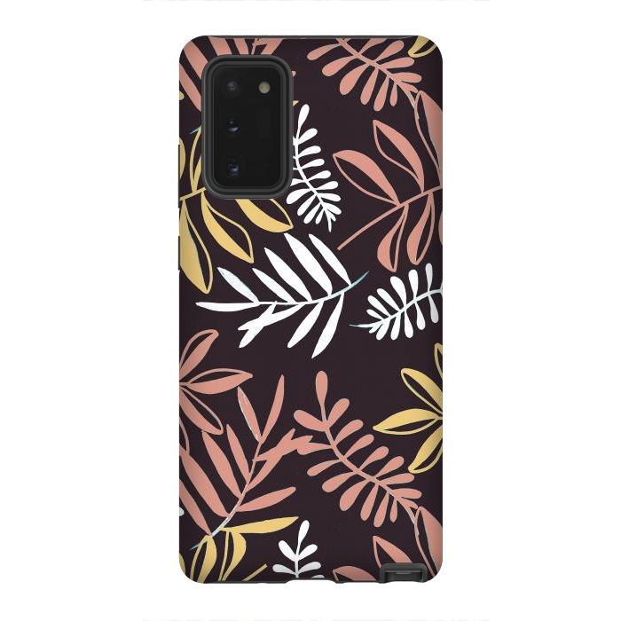 Galaxy Note 20 StrongFit Neutral modern tropical leaves by Oana 