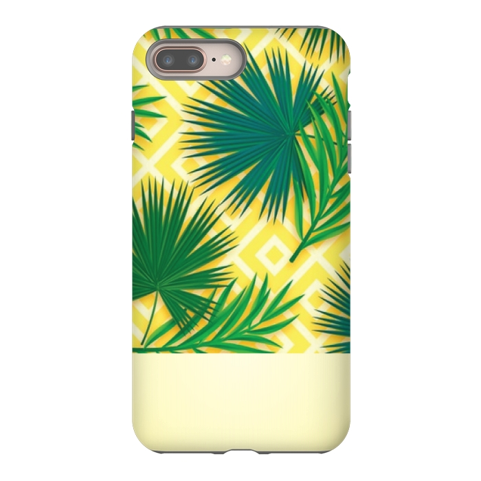 iPhone 7 plus StrongFit GREEN YELLOW TROPICAL LOVE by MALLIKA