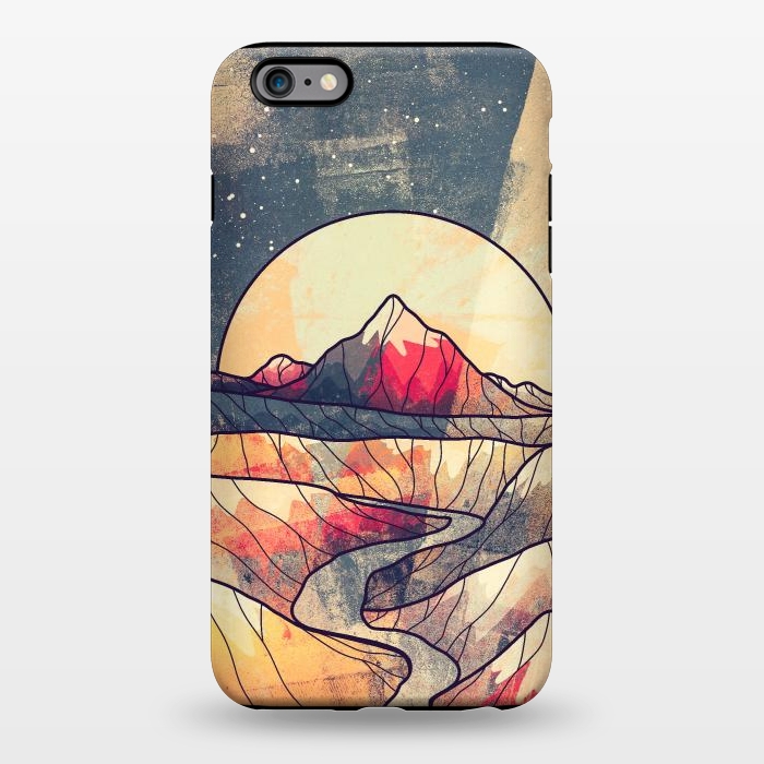 iPhone 6/6s plus StrongFit Retro river mountains by Steve Wade (Swade)