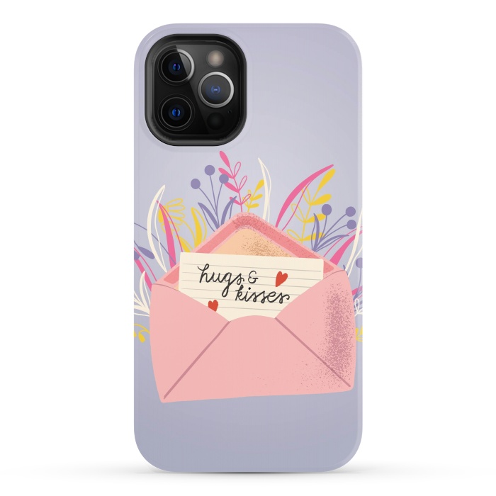 iPhone 12 Pro StrongFit Hugs and Kisses, Happy Valentine's Day 1 by Jelena Obradovic