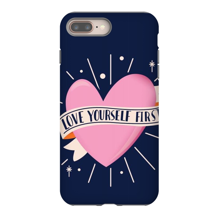 iPhone 7 plus StrongFit Love Yourself First, Happy Valentine's Day 2 by Jelena Obradovic