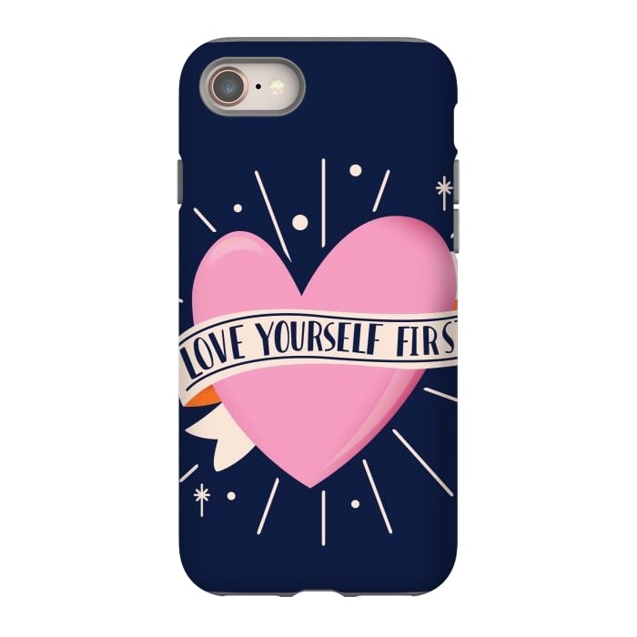 iPhone 8 StrongFit Love Yourself First, Happy Valentine's Day 2 by Jelena Obradovic