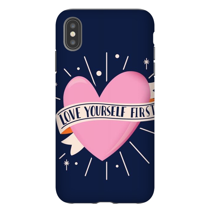 iPhone Xs Max StrongFit Love Yourself First, Happy Valentine's Day 2 by Jelena Obradovic