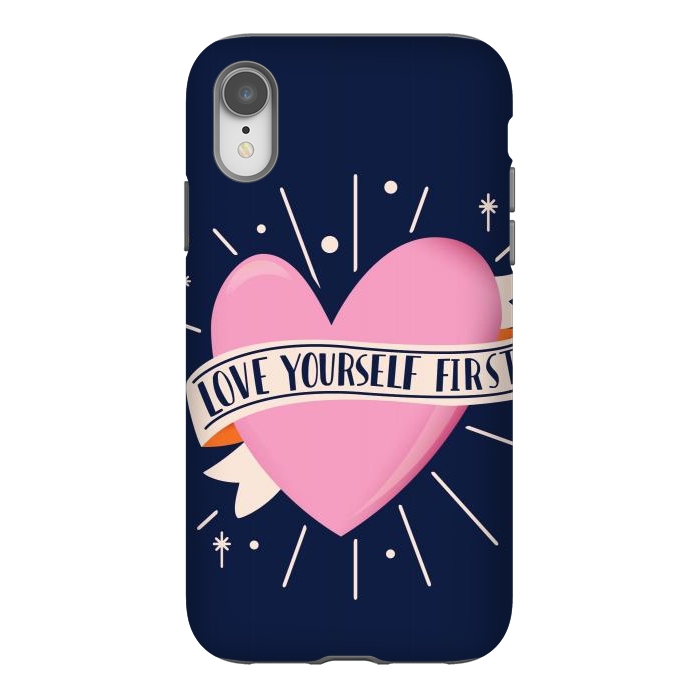 iPhone Xr StrongFit Love Yourself First, Happy Valentine's Day 2 by Jelena Obradovic