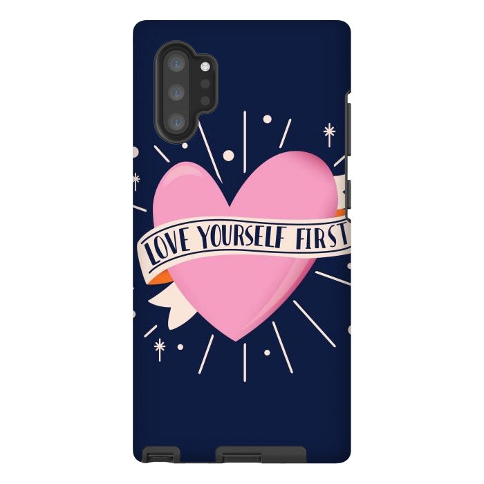 Galaxy Note 10 plus StrongFit Love Yourself First, Happy Valentine's Day 2 by Jelena Obradovic