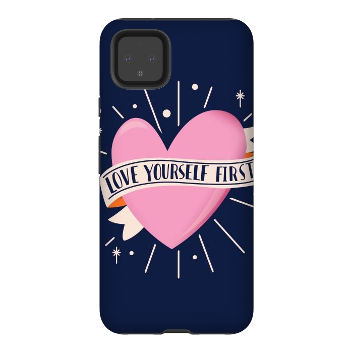 Pixel 4XL StrongFit Love Yourself First, Happy Valentine's Day 2 by Jelena Obradovic
