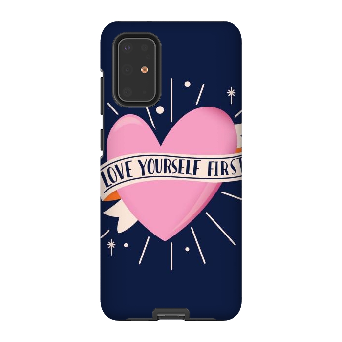 Galaxy S20 Plus StrongFit Love Yourself First, Happy Valentine's Day 2 by Jelena Obradovic