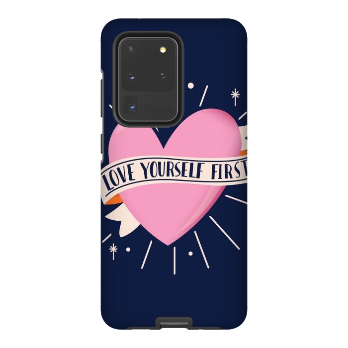 Galaxy S20 Ultra StrongFit Love Yourself First, Happy Valentine's Day 2 by Jelena Obradovic
