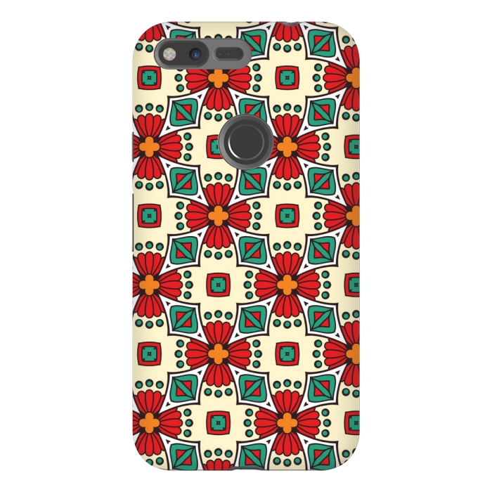 Pixel XL StrongFit red floral print by MALLIKA