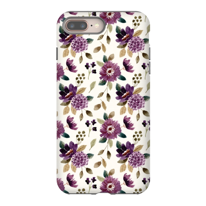 iPhone 7 plus StrongFit purple grapevine pattern by MALLIKA