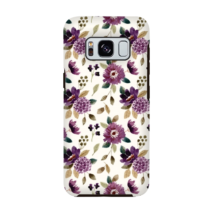 Galaxy S8 StrongFit purple grapevine pattern by MALLIKA