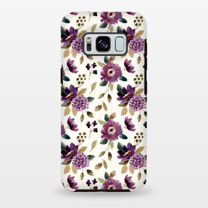 Galaxy S8 plus StrongFit purple grapevine pattern by MALLIKA