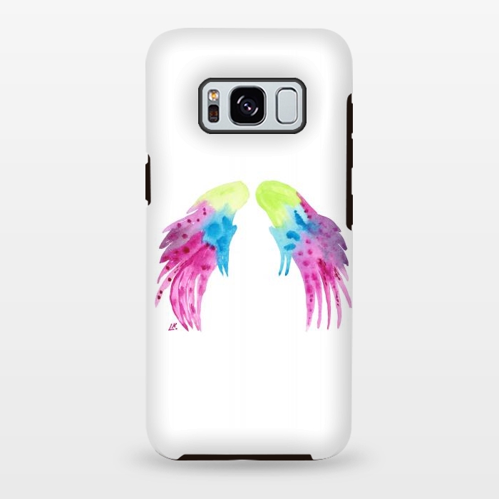 Galaxy S8 plus StrongFit Angel wings watercolor  by ArtKingdom7