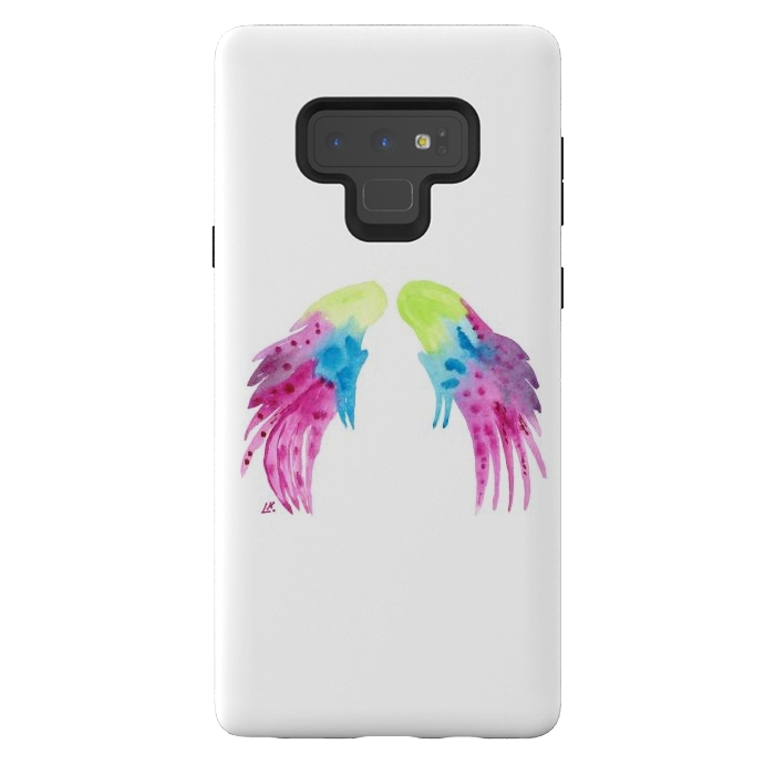 Galaxy Note 9 StrongFit Angel wings watercolor  by ArtKingdom7