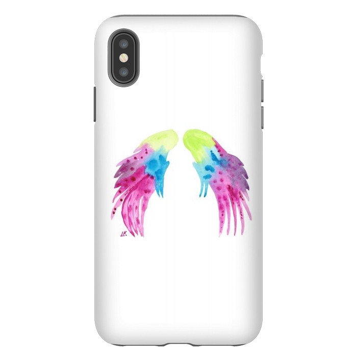 iPhone Xs Max StrongFit Angel wings watercolor  by ArtKingdom7