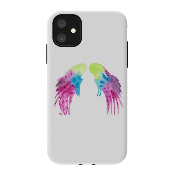 iPhone 11 StrongFit Angel wings watercolor  by ArtKingdom7