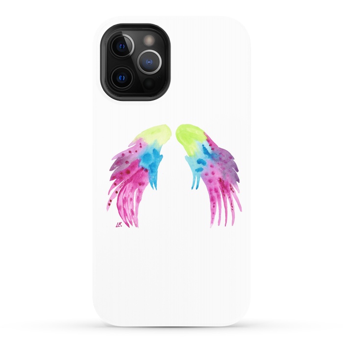 iPhone 12 Pro StrongFit Angel wings watercolor  by ArtKingdom7