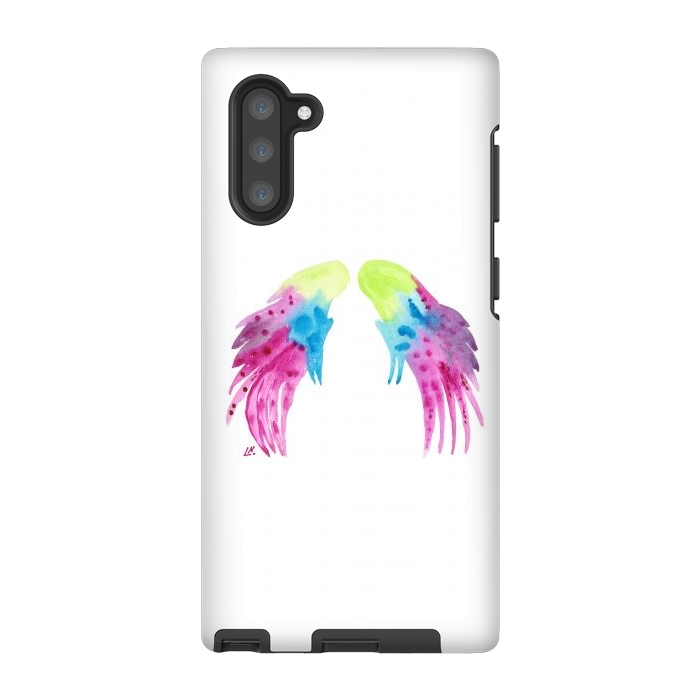 Galaxy Note 10 StrongFit Angel wings watercolor  by ArtKingdom7