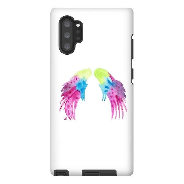 Galaxy Note 10 plus StrongFit Angel wings watercolor  by ArtKingdom7