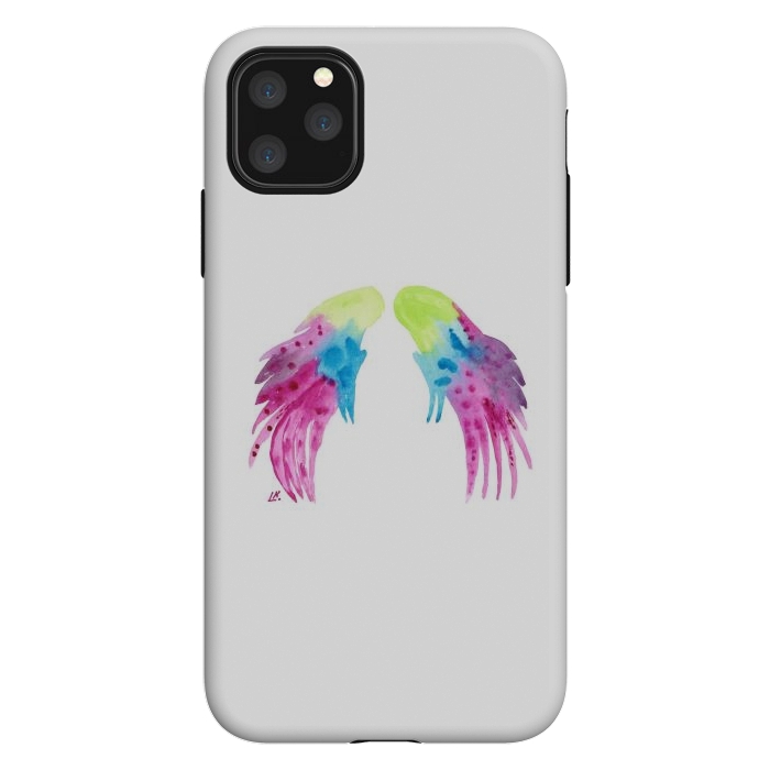iPhone 11 Pro Max StrongFit Angel wings watercolor  by ArtKingdom7