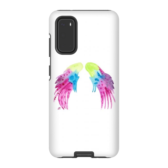 Galaxy S20 StrongFit Angel wings watercolor  by ArtKingdom7