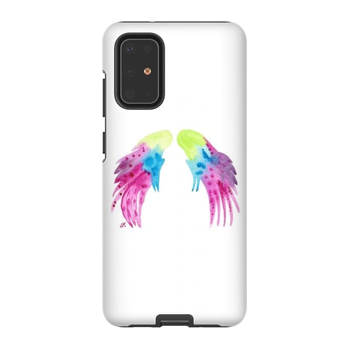 Galaxy S20 Plus StrongFit Angel wings watercolor  by ArtKingdom7