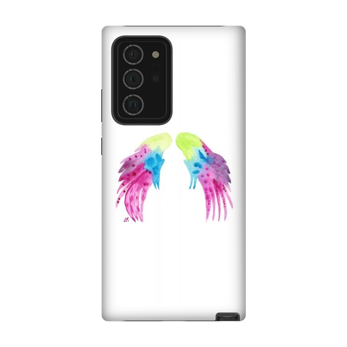 Galaxy Note 20 Ultra StrongFit Angel wings watercolor  by ArtKingdom7