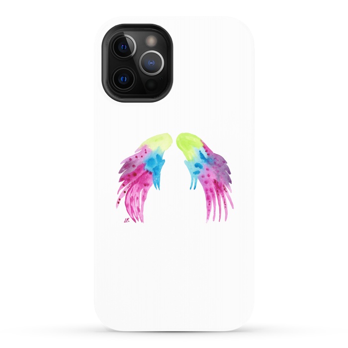 iPhone 12 Pro Max StrongFit Angel wings watercolor  by ArtKingdom7