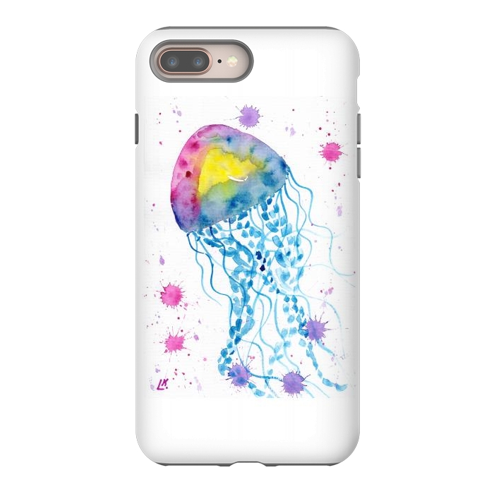 iPhone 7 plus StrongFit Jellyfish watercolor 22 by ArtKingdom7