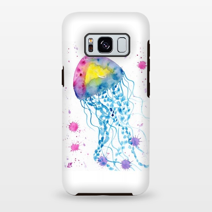 Galaxy S8 plus StrongFit Jellyfish watercolor 22 by ArtKingdom7
