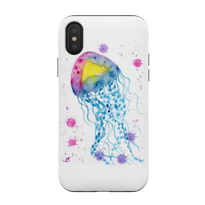 iPhone Xs / X StrongFit Jellyfish watercolor 22 by ArtKingdom7