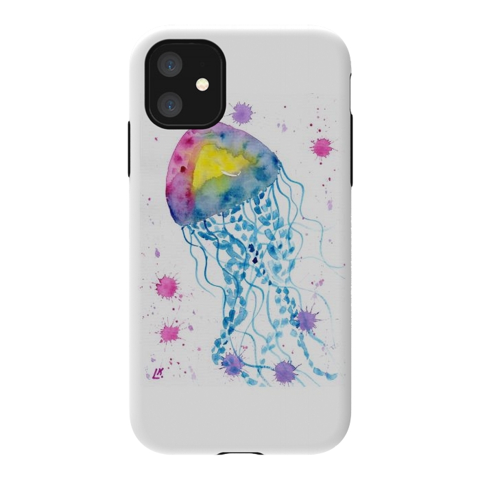 iPhone 11 StrongFit Jellyfish watercolor 22 by ArtKingdom7