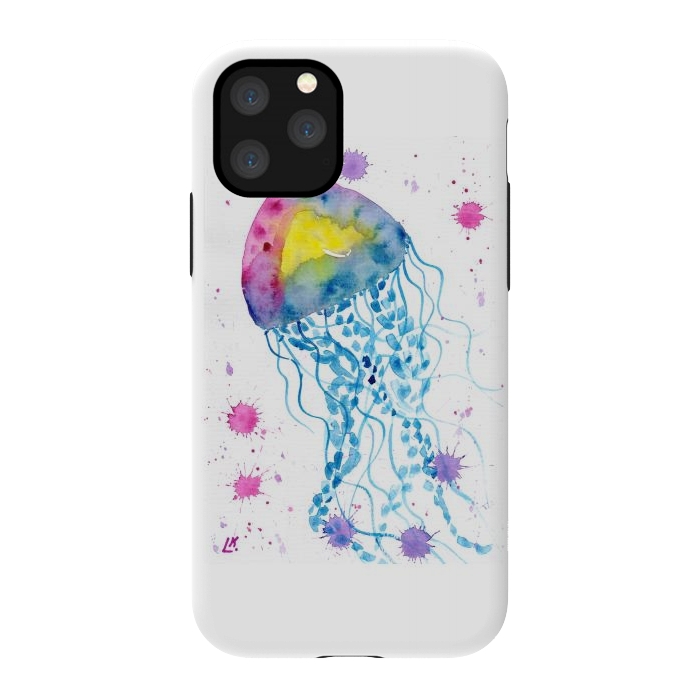 iPhone 11 Pro StrongFit Jellyfish watercolor 22 by ArtKingdom7