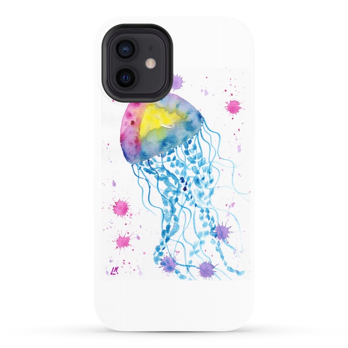 iPhone 12 StrongFit Jellyfish watercolor 22 by ArtKingdom7