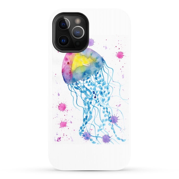 iPhone 12 Pro StrongFit Jellyfish watercolor 22 by ArtKingdom7