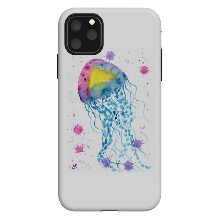 iPhone 11 Pro Max StrongFit Jellyfish watercolor 22 by ArtKingdom7