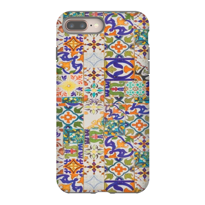 iPhone 7 plus StrongFit OLD TILE PATTERN by MALLIKA