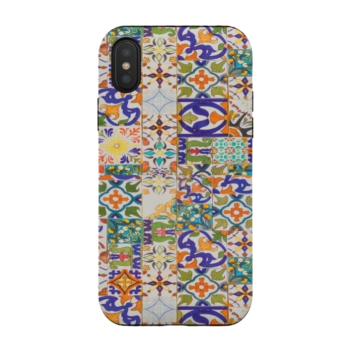 iPhone Xs / X StrongFit OLD TILE PATTERN by MALLIKA