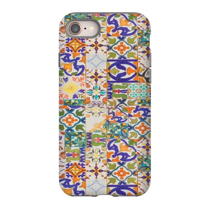 iPhone 8 StrongFit OLD TILE PATTERN by MALLIKA