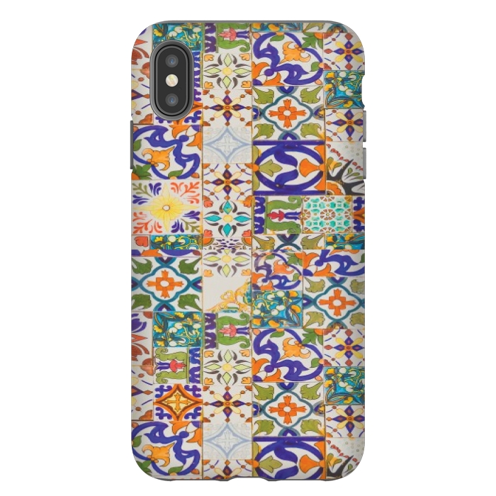 iPhone Xs Max StrongFit OLD TILE PATTERN by MALLIKA