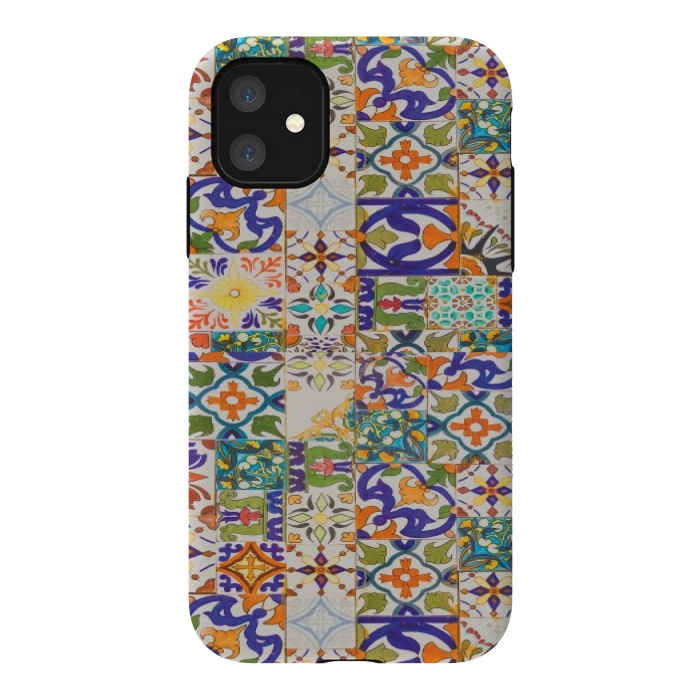 iPhone 11 StrongFit OLD TILE PATTERN by MALLIKA