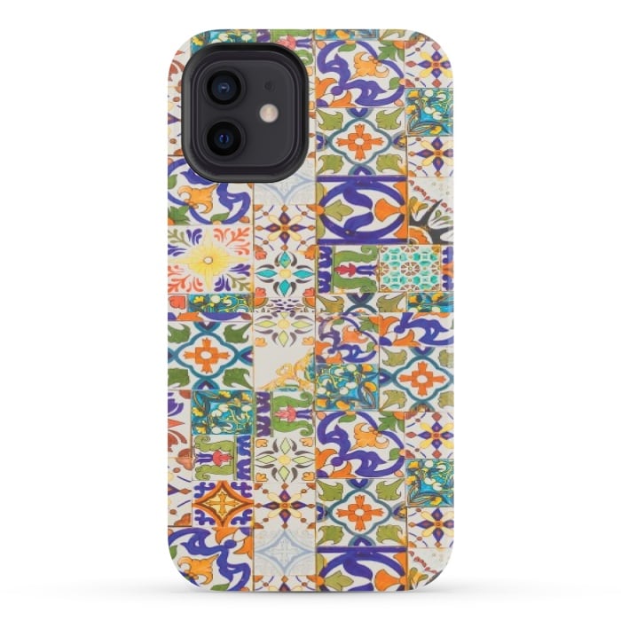 iPhone 12 StrongFit OLD TILE PATTERN by MALLIKA